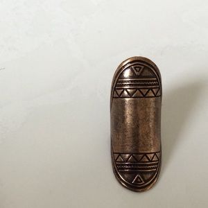 New Erin Wasson x Low Luv Aztec Ring Bronze sz 5